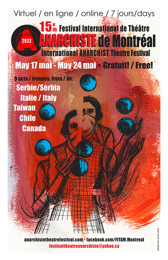 Le 15e festival de théâtre anarchiste de Montréal sera virtuel du 17 au 24 mai 2022